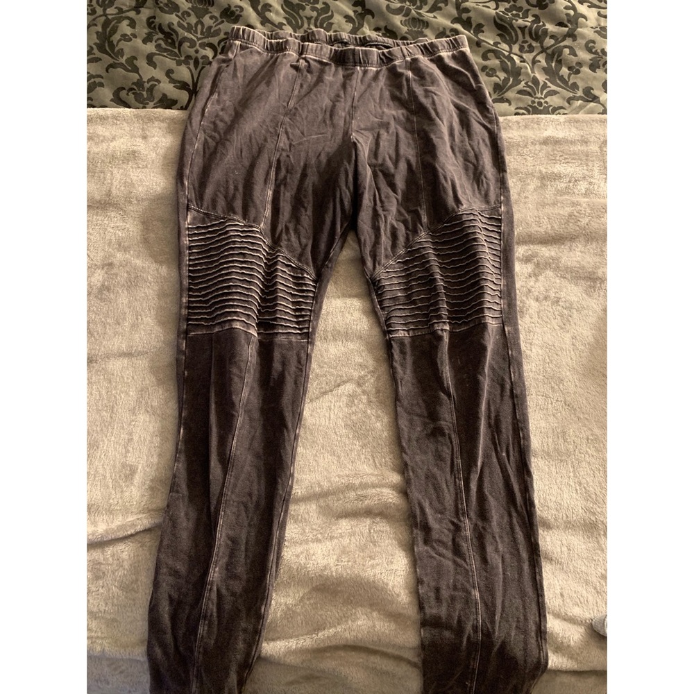 Gray Moto Leggings